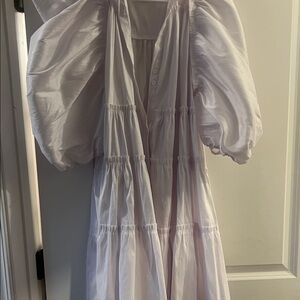 Stylish White Puff Sleeve Dress